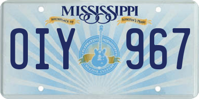 MS license plate OIY967