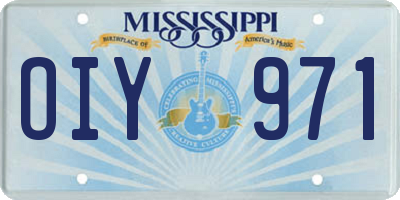 MS license plate OIY971