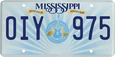 MS license plate OIY975