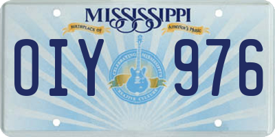 MS license plate OIY976