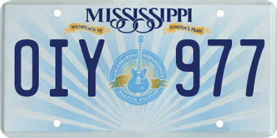 MS license plate OIY977