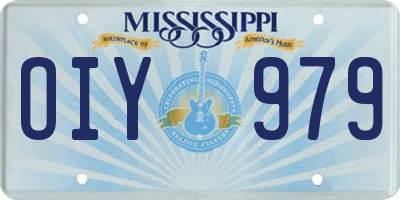 MS license plate OIY979