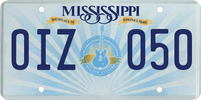 MS license plate OIZ050