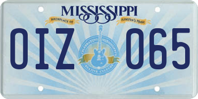 MS license plate OIZ065