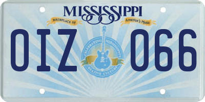MS license plate OIZ066
