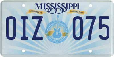 MS license plate OIZ075