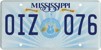 MS license plate OIZ076