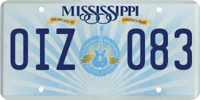 MS license plate OIZ083