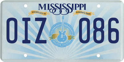 MS license plate OIZ086