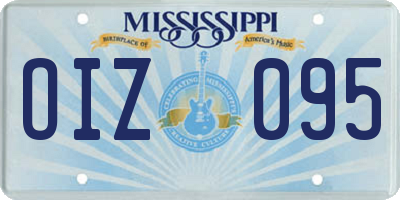 MS license plate OIZ095