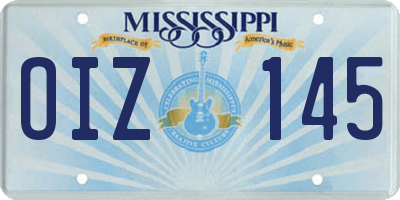 MS license plate OIZ145