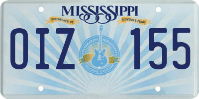 MS license plate OIZ155