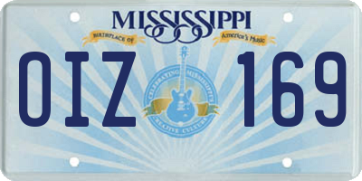 MS license plate OIZ169