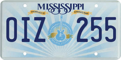 MS license plate OIZ255