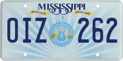 MS license plate OIZ262