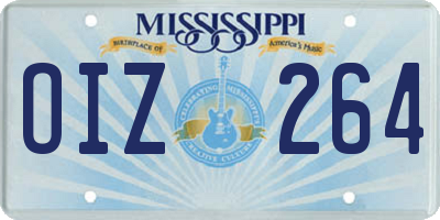 MS license plate OIZ264