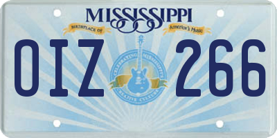 MS license plate OIZ266