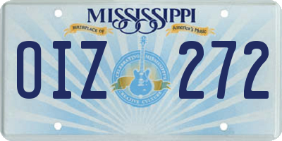 MS license plate OIZ272