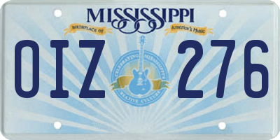 MS license plate OIZ276