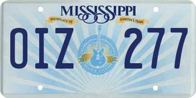 MS license plate OIZ277
