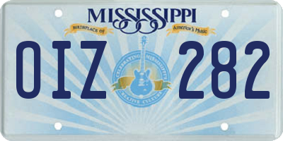 MS license plate OIZ282