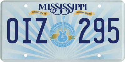MS license plate OIZ295