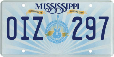 MS license plate OIZ297