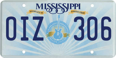 MS license plate OIZ306
