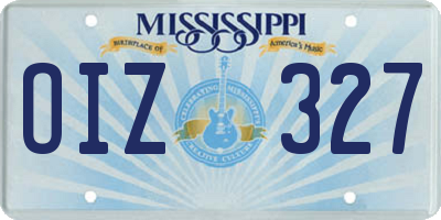 MS license plate OIZ327