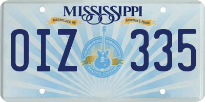 MS license plate OIZ335
