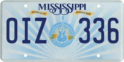 MS license plate OIZ336