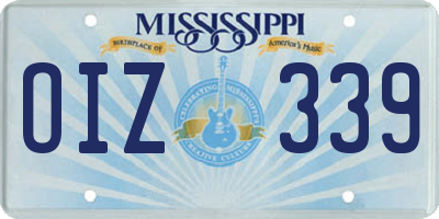 MS license plate OIZ339