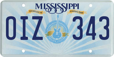 MS license plate OIZ343