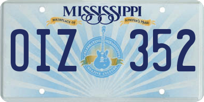 MS license plate OIZ352