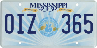 MS license plate OIZ365