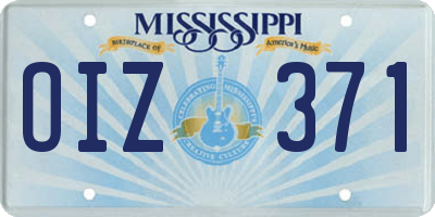 MS license plate OIZ371