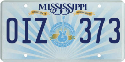 MS license plate OIZ373