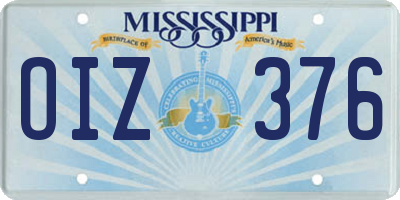 MS license plate OIZ376