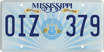 MS license plate OIZ379