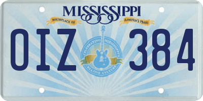 MS license plate OIZ384