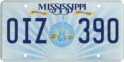 MS license plate OIZ390