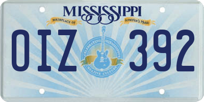 MS license plate OIZ392