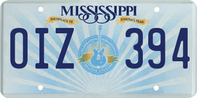MS license plate OIZ394