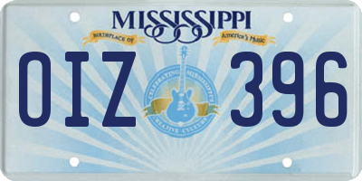 MS license plate OIZ396