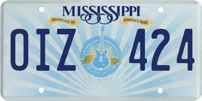 MS license plate OIZ424