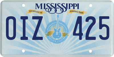 MS license plate OIZ425