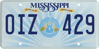 MS license plate OIZ429