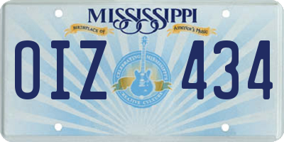 MS license plate OIZ434