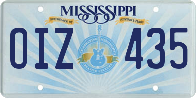 MS license plate OIZ435