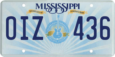 MS license plate OIZ436